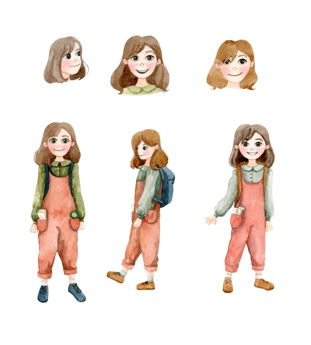 Gina character colour exploration